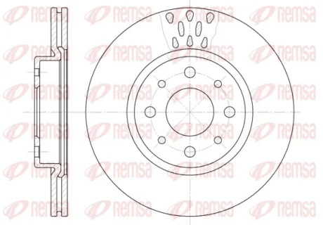 Диск гальмівний ALFA ROMEO, FIAT, LANCIA, передн., вент. (вир-во) REMSA 6189-10