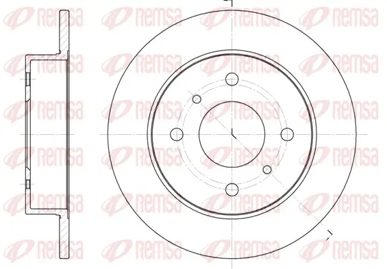 Диск гальмівний NISSAN ALMERA задн. (вир-во) REMSA 6200-00 (фото 1)