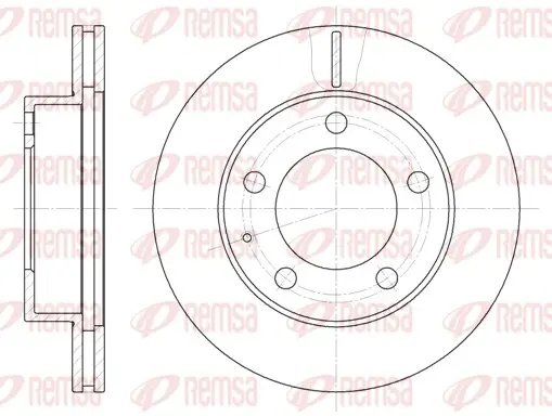 Диск гальмівний MAZDA 626 передн., вент. (вир-во) REMSA 6203-10 (фото 1)