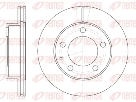 Диск гальмівний MAZDA 626 передн., вент. (вир-во) REMSA 6203-10