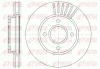 Диск гальмівний FORD MONDEO, SCORPIO передн., вент. (вир-во) REMSA 6211-10 (фото 1)
