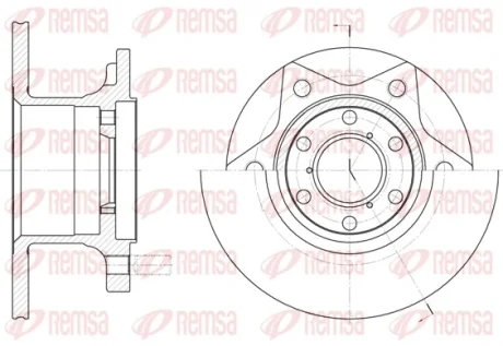 Диск гальмівний ALFAROMEO, IVECO DAILY I 1/91-1/99 передн. (вир-во) REMSA 6242-00