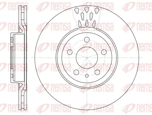 Диск гальмівний ALFA ROMEO FIAT LANCIA передн. (вир-во) REMSA 6316-10 (фото 1)