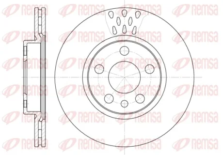Диск гальмівний CITROEN, FIAT, PEUGEOT, передн., вент. (вир-во) REMSA 6442-11