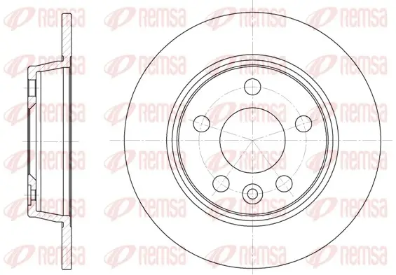 Диск гальмівний FORD, SEAT, VW, задн. (вир-во) REMSA 6453-00 (фото 1)