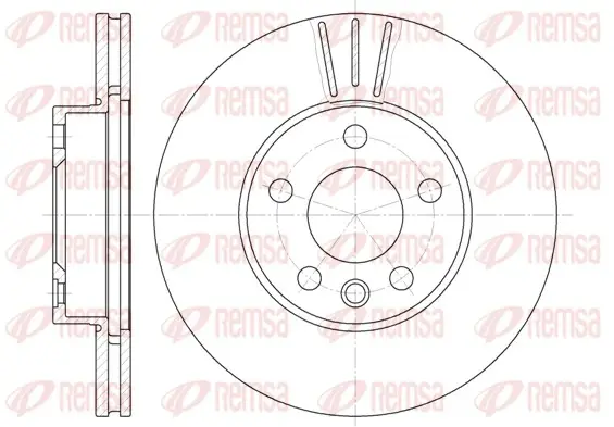 Диск гальмівний FORD, SEAT, VW, передн., вент. (вир-во) REMSA 6496-10 (фото 1)