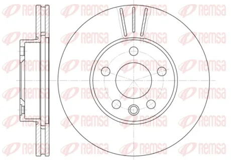 Диск гальмівний FORD, SEAT, VW, передн., вент. (вир-во) REMSA 6496-10