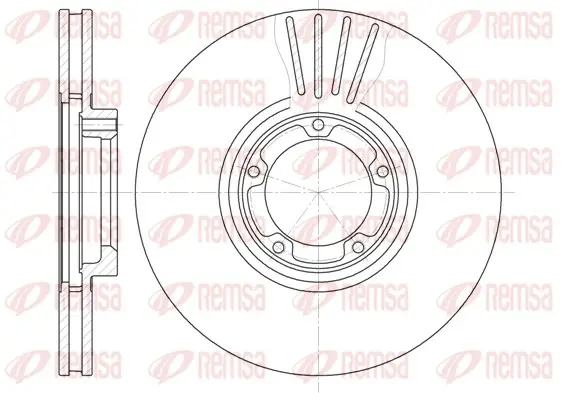 Диск гальмівний FORD TRANSIT, передн. (вир-во) REMSA 6518-10 (фото 1)