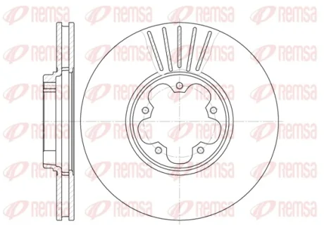 Диск гальмівний FORD TRANSIT передн., вент. (вир-во) REMSA 6609-10