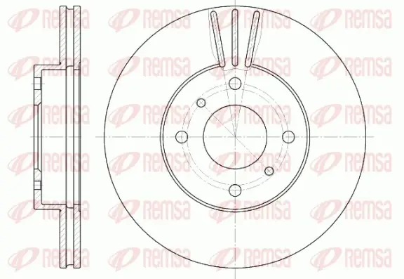 Диск гальмівний NISSAN ALMERA передн., вент. (вир-во) REMSA 6610-10 (фото 1)
