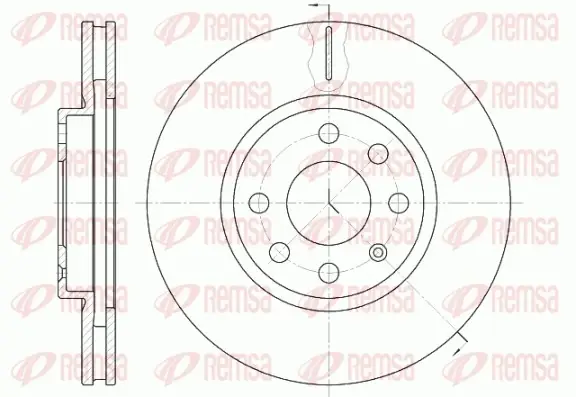 Диск гальмівний OPEL CORSA B передн., вент. (вир-во) REMSA 6611-10 (фото 1)
