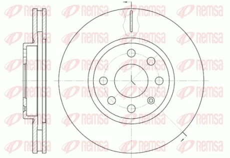 Диск гальмівний OPEL CORSA B передн., вент. (вир-во) REMSA 6611-10