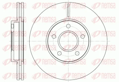 Диск гальмівний FORD TRANSIT передн., вент. (вир-во) REMSA 6662-10