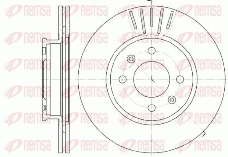 Диск гальмівний HYUNDAI GETZ (TB) (09/02-08/08) передн. (вир-во) REMSA 6666-10