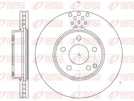 Диск гальмівний MB E-class (W211)(S211) (03/02-12/08) передн. (вир-во) REMSA 6676-10