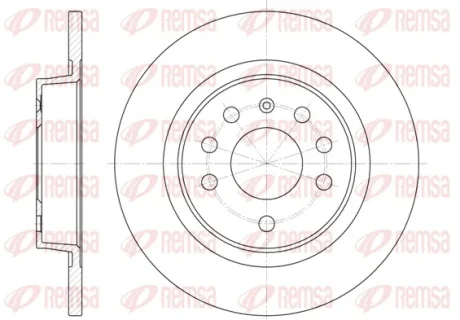 Диск гальмівний FIAT, OPEL SIGNUM, SAAB, задн. (вир-во) REMSA 6688-00