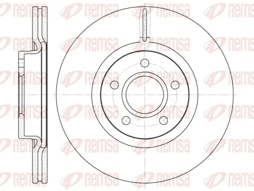 Диск гальмівний FORD C-MAX, FOCUS передн. (вир-во) REMSA 6711-10 (фото 1)