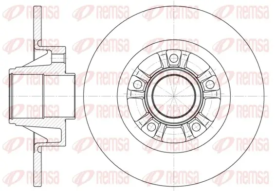 Диск гальмівний NISSAN, OPEL, RENAULT, задн. (вир-во) REMSA 6733-00 (фото 1)