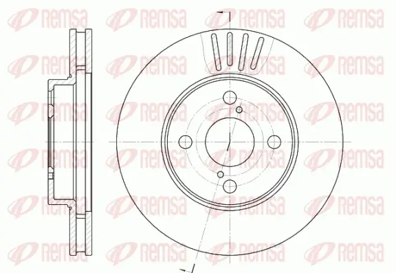 Диск гальмівний TOYOTA, передн., вент. (вир-во) REMSA 6742-10 (фото 1)