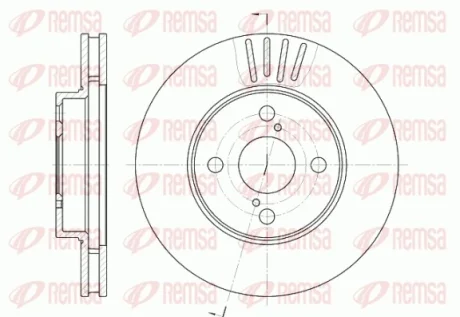 Диск гальмівний TOYOTA, передн., вент. (вир-во) REMSA 6742-10