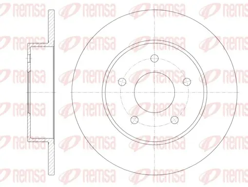 Диск гальмівний NISSAN ALMERA задн. (вир-во) REMSA 6820-00 (фото 1)