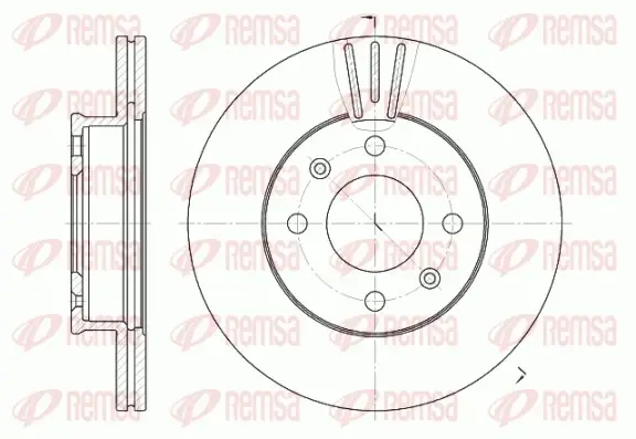 Диск гальмівний HYUNDAI GETZ 1.1I 12V 02.07 - передн. (вир-во) REMSA 6958-10 (фото 1)