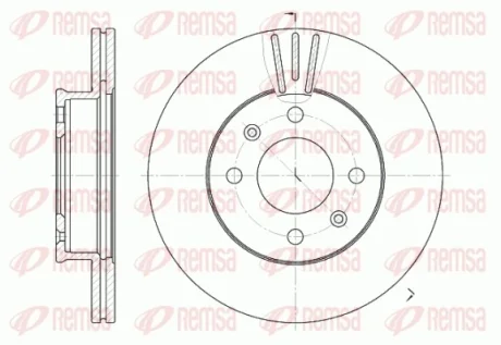 Диск гальмівний HYUNDAI GETZ 1.1I 12V 02.07 - передн. (вир-во) REMSA 6958-10