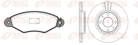 Комплект гальмівний передн. RENAULT KANGOO 1.2-1.9D 97-,NISSAN KUBISRAR (вир-во) REMSA 8643-05