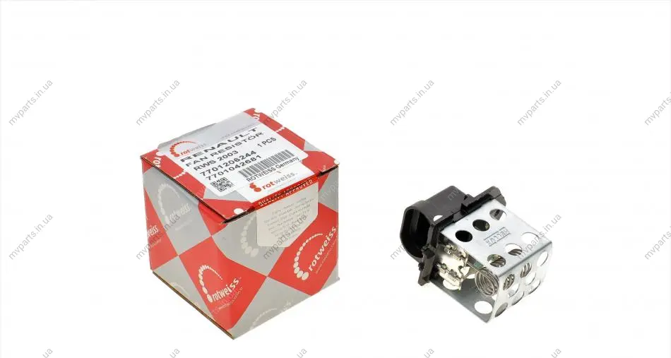 Резистор вентилятора охолодження двигуна Renault Megane/Laguna 95-08 ROTWEISS RWS2003 (фото 1)