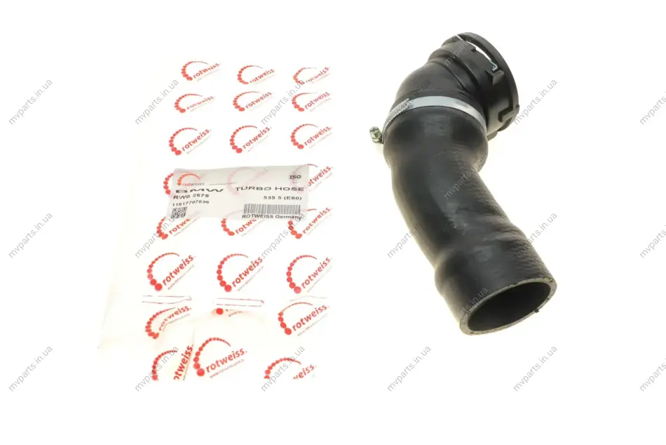 Патрубок інтеркулера BMW 5 (E60)/6 (E63) 04-10 M57 ROTWEISS RWS2679 (фото 1)