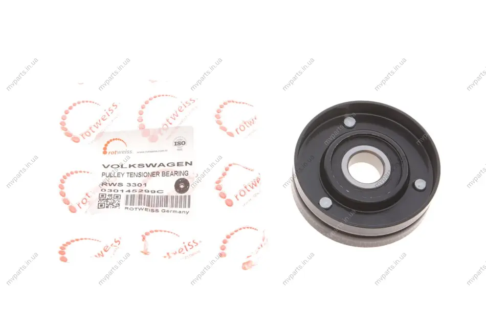 Ролик генератора VW Polo/Golf/Skoda Octavia/Fabia 1.0-1.6 97- (натяжний) ROTWEISS RWS3301 (фото 1)