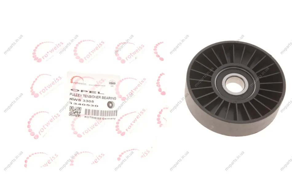 Ролик генератора Opel Omega/Vectra 2.0-2.2DTI/DI 96- (натяжний) ROTWEISS RWS3305 (фото 1)