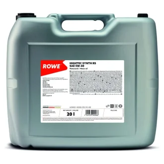 Олива 5W40 HIGHTEC SYNTH RS (20L) (BMW LL-01/MB 229.5/Porsche A40/VW 502 00/505 00/PSA B71 2296) ROWE 20001-0200-99