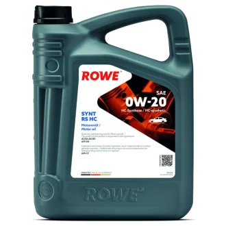 Олива 0W20 HIGHTEC SYNT RS HC (4L) (ACEA A5/B5) (API SN/API CF) ROWE 20134-0040-99