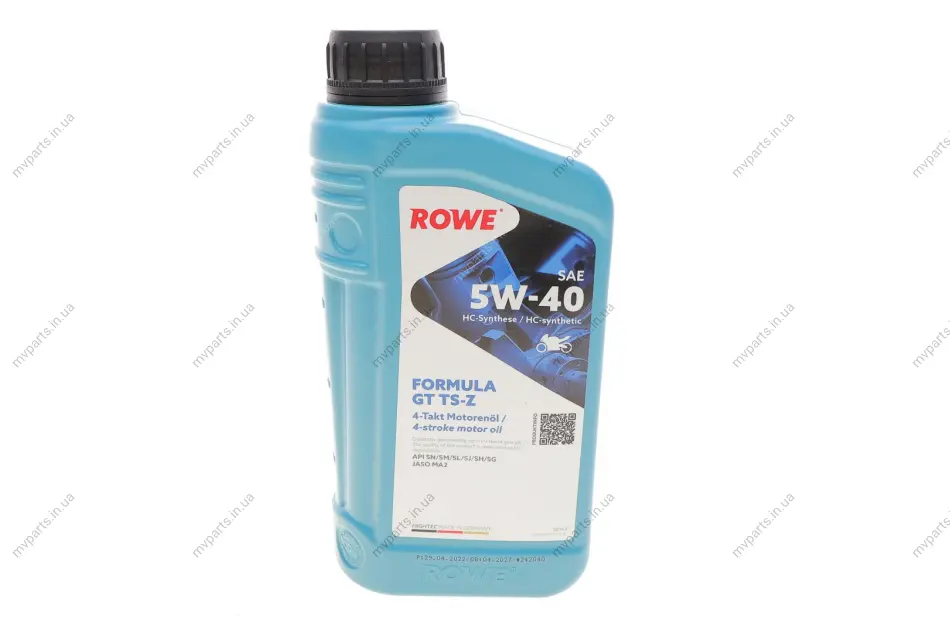 Олива 5W40 HIGHTEC FORMULA GT TS-Z (1L) (JASO MA2) (API SN/SM/SL/SJ/SH/SG) ROWE 20143-0010-99 (фото 1)