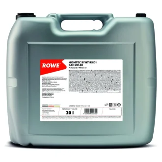 Олива 5W30 HIGHTEC SYNT RS D1 (20L) (Ford WSS-M2C945-A/929-A/946-A/GM DEXOS1 GEN2/GM 6094M/4718M) ROWE 20212-0200-99