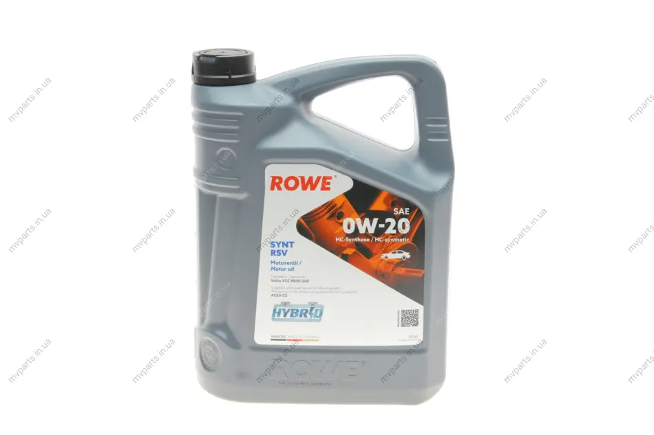 Олива 0W20 HIGHTEC SYNT RSV (5L) (Volvo VCC RBS0-2AE) (ACEA C5) ROWE 20260-0050-99 (фото 1)