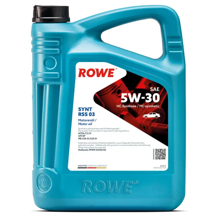 Олива 5W30 HIGHTEC SYNT RSS 03 (5L) (MB 229.31/229.51) (ACEA C2/C3/API SP) ROWE 20372-0050-99 (фото 1)