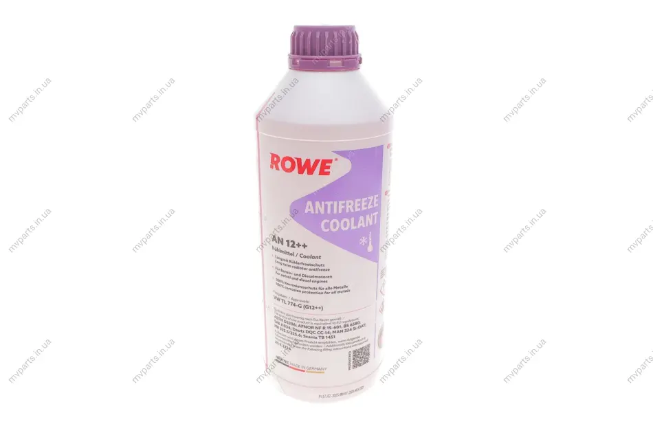 Антифриз (фіолетовий) G12++ (1.5L) HIGHTEC ANTIFREEZE COOLANT AN 12++ ROWE 21033-0015-99 (фото 1)