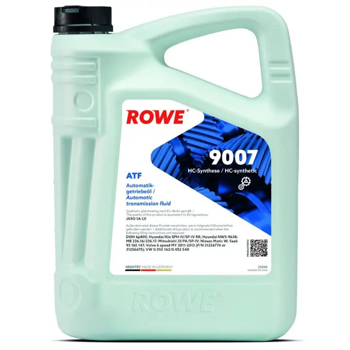 Олива HIGHTEC ATF 9007 (5L) (MB 236.16/236.17/VW G 055 162/G 052 540/JASO 1A-LV) (світло коричневий) ROWE 25098-0050-99 (фото 1)