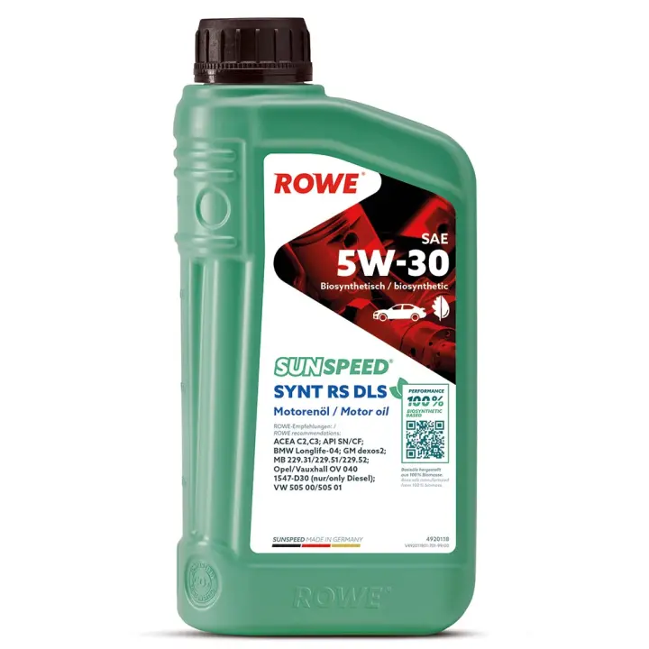 Олива 5W30 SUNSPEED SYNT RS DLS (1L) (MB 229.31/229.51/MB 229.52/BMW LL-04) (ACEA C2,C3/API SN/CF) ROWE 4920118-0010-99 (фото 1)