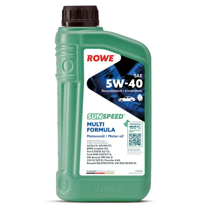 Олива 5W40 SUNSPEED MULTI FORMULA (1L) (MB 229.51/VW 505 00/505 01/BMW LL-04/RN0710/0700) ROWE 4920138-0010-99 (фото 1)
