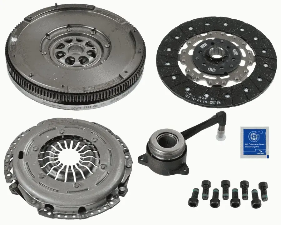 Демпфер + комплект зчеплення VW T5/Multivan 2.5TDI 03-09 2290 601 070 SACHS 2290-601-070 (фото 1)