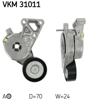 Натяжний ролик, поліклінового ременя (Вир-во) SKF VKM-31011 (фото 1)