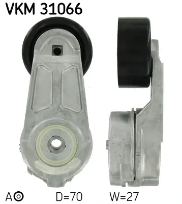 Роликовий модуль натягувача ременя VW LT 28-46 II 2.8 TDI (Вир-во) SKF VKM-31066 (фото 1)
