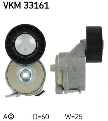 Натяжний ролик, полікліновий ремінь (Вир-во) SKF VKM-33161 (фото 1)