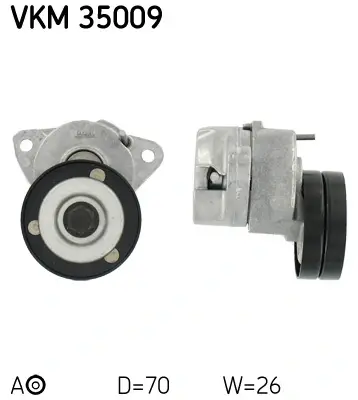 Натяжний ролик, полікліновий ремінь (Вир-во) SKF VKM-35009 (фото 1)