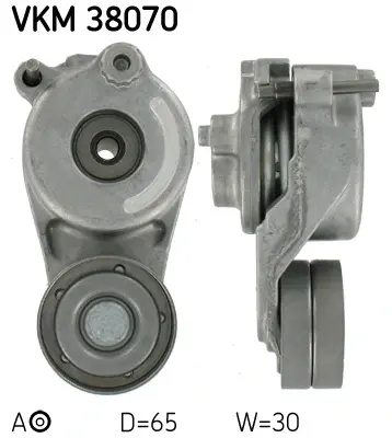 Ролик натяжний ременя поліклінового (Вир-во) SKF VKM-38070 (фото 1)