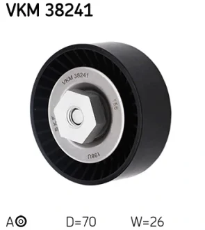 Ролик генератора BMW 3/5/7 E46/60/65 01-(натяжний) (70х26), M47/M57 VKM 38241 SKF VKM-38241