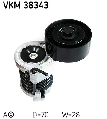 Натяжник ременя генератора BMW 3 (E90) 07-11 N43/N46 (70x28) VKM 38343 SKF VKM-38343 (фото 1)